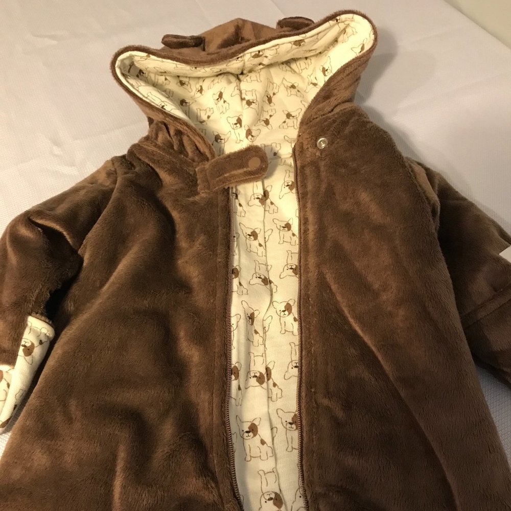 New~Baby Hooded/footed puppy dog jumpsuit 3 month - Picture 2 of 6